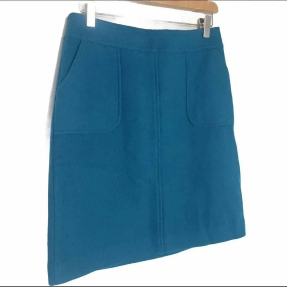 Talbots 4 turquoise blue career lined skirt